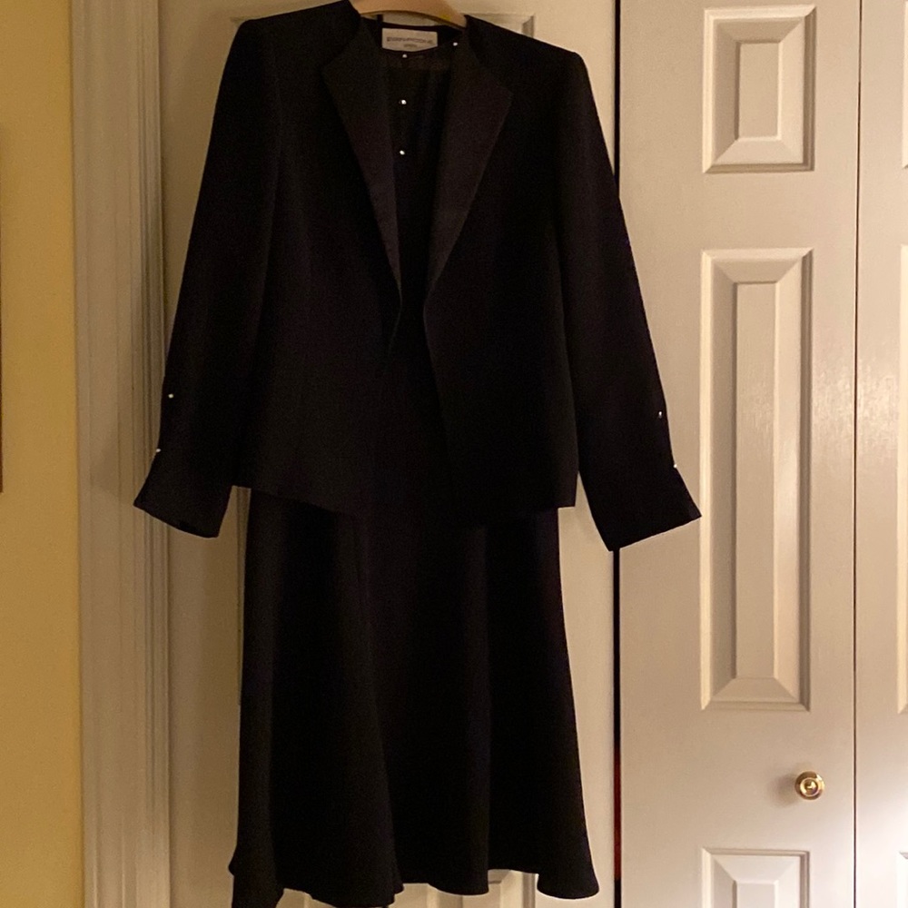 Evening dress and jacket with rhinestone details - Evan Picone